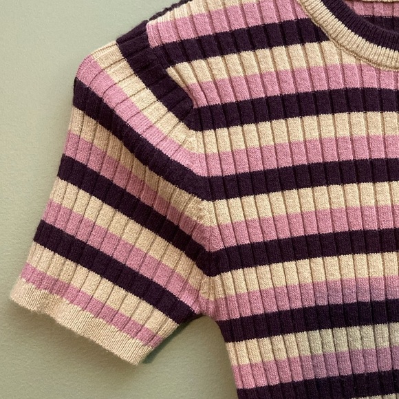 Forever 21 Pink and Purple Ribbed Short Sleeve Tee - Picture 4 of 9